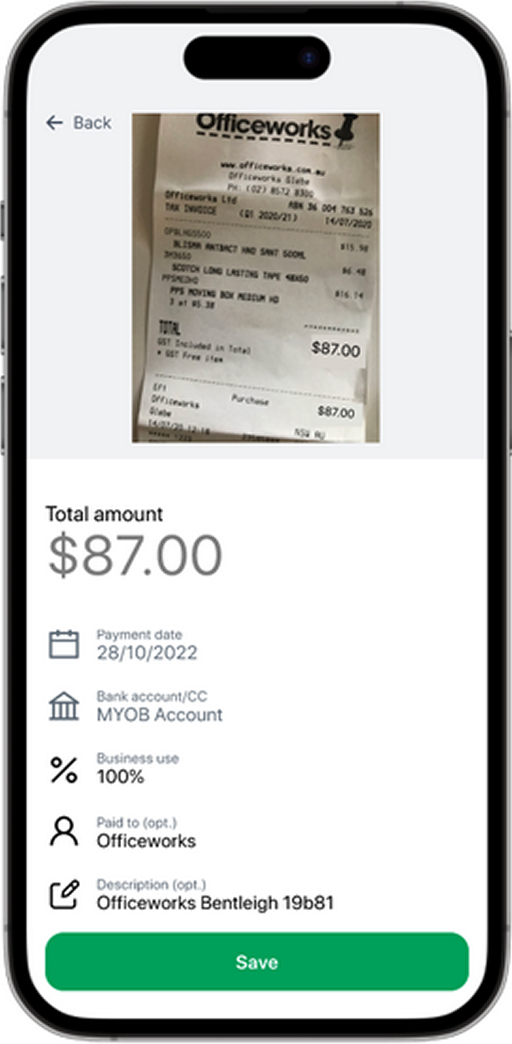 Step 4: Save receipt